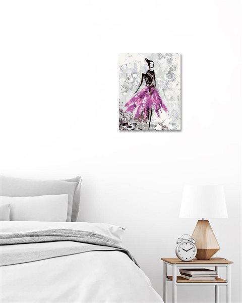 Maľovanie podľa čísel Abstraktná mladá baletka, 40×50 cm, vypnuté plátno na rám ...