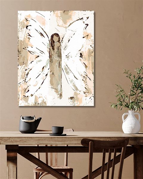 Maľovanie podľa čísel Anjel s hnedými vlasmi (Haley Bush), 40 × 50 cm, bez rámu a bez vypnutia plátna ...