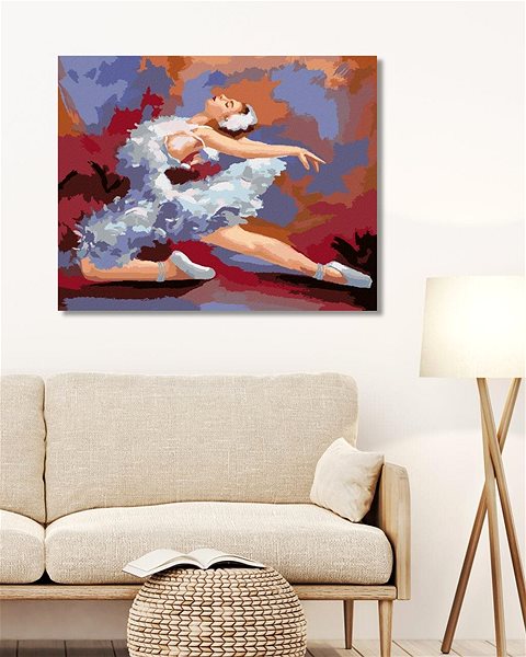 Maľovanie podľa čísel Baletka v pestrých farbách, 80 × 100 cm, plátno napnuté na rám ...