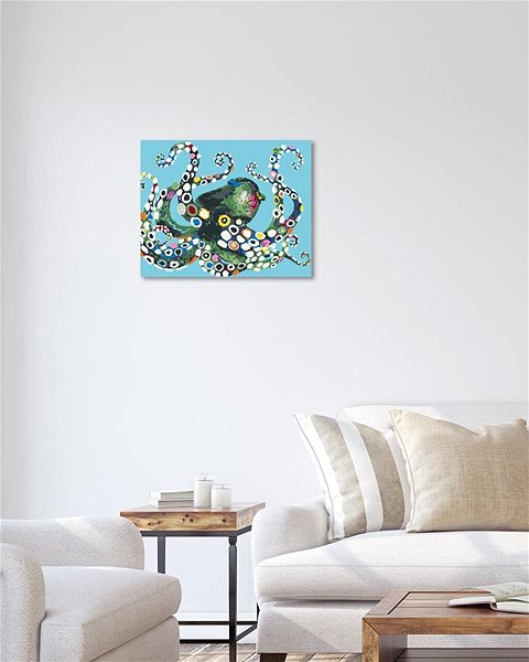 Malování podle čísel Barevná chobotnice, 80×100 cm, bez rámu a bez vypnutí plátna ...