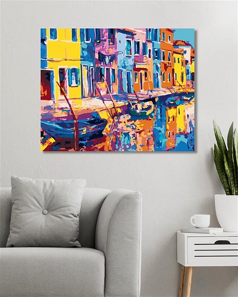 Maľovanie podľa čísel Benátky v impresionizme, 80 × 100 cm, bez rámu a bez vypnutia plátna ...