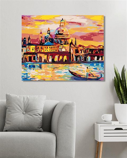 Maľovanie podľa čísel Benátky, 80 × 100 cm, plátno napnuté na rám ...
