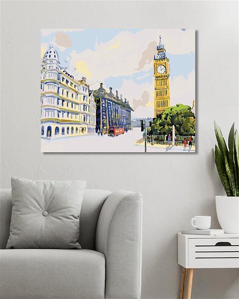Maľovanie podľa čísel Big Ben v Londýne, 80 × 100 cm, bez rámu a bez napnutia plátna ...