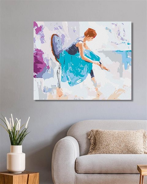 Maľovanie podľa čísel Dievča baletkou, 80 × 100 cm, bez rámu a bez napnutia plátna ...