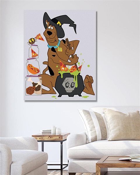Maľovanie podľa čísel Halloweensky Scooby (Scooby Doo), 40×50 cm, bez rámu a bez vypnutia plátna ...