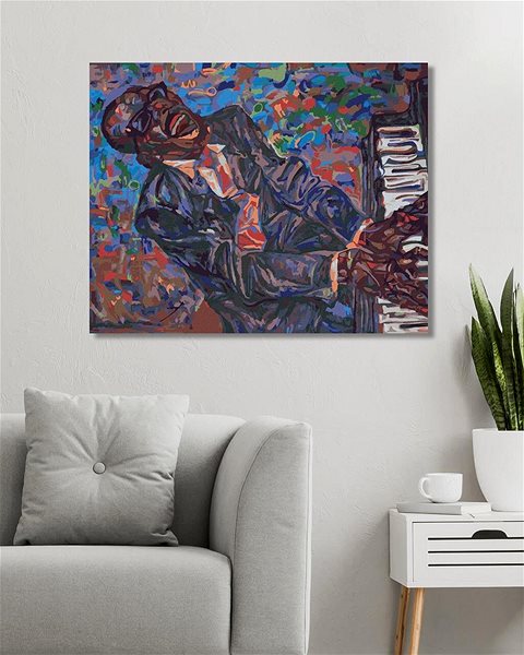Maľovanie podľa čísel Jazzman Ray Charles, 80×100 cm, vypnuté plátno na rám ...