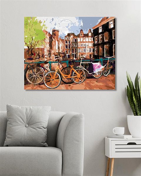 Malování podle čísel Kola v Amsterdamu, 80×100 cm, vypnuté plátno na rám ...