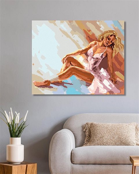 Maľovanie podľa čísel Krásna baletka, 80 × 100 cm, plátno napnuté na rám ...