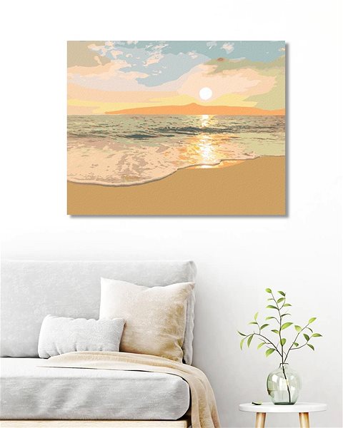 Maľovanie podľa čísel Krásna pláž, 40 × 50 cm, bez rámu a bez napnutia plátna ...