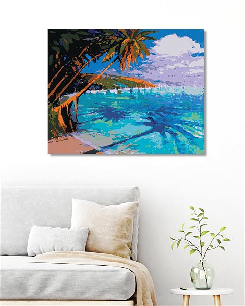 Maľovanie podľa čísel Krásne tyrkysové more, 40 × 50 cm, napnuté plátno na ráme ...