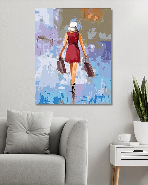 Maľovanie podľa čísel Módna žena, 40×50 cm, vypnuté plátno na rám ...