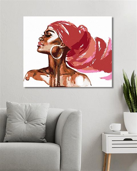 Maľovanie podľa čísel Nádherná africká žena, 40×50 cm, bez rámu a bez vypnutia plátna ...