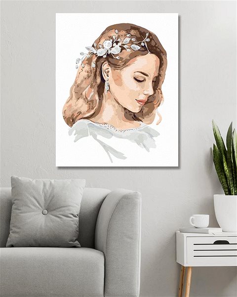 Maľovanie podľa čísel Nevesta, 40×50 cm, vypnuté plátno na rám ...