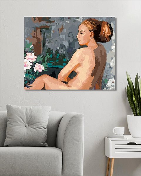 Maľovanie podľa čísel Odhalená žena, 80 × 100 cm, bez rámu a bez napnutia plátna ...
