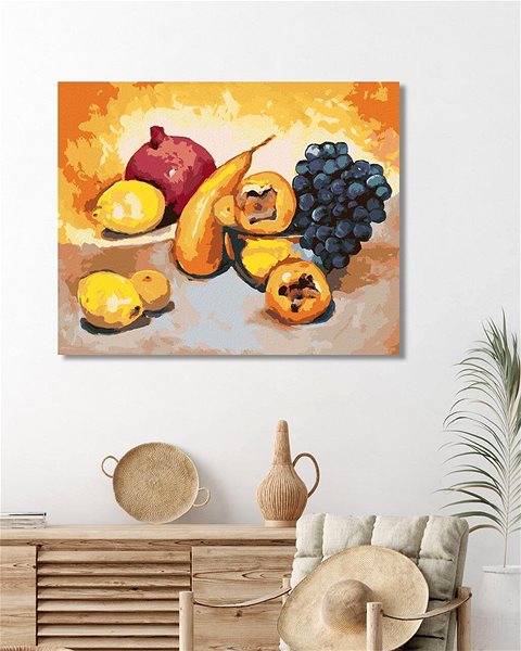 Malování podle čísel Ovoce, 80×100 cm, bez rámu a bez vypnutí plátna ...