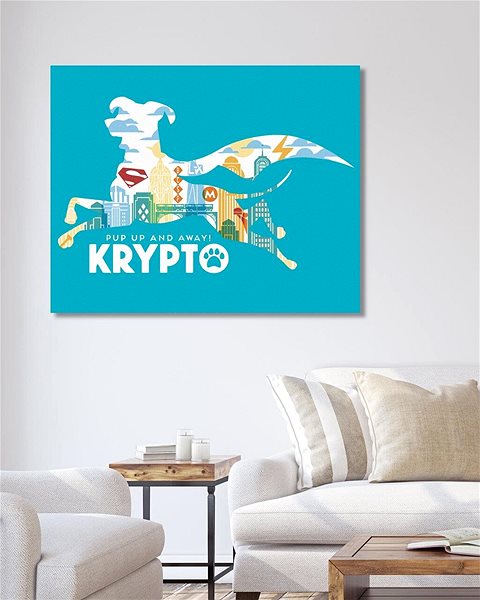 Maľovanie podľa čísel Plakát Krypto (DC Liga supermaznáčikov), 40 × 50 cm, plátno napnuté na rám ...