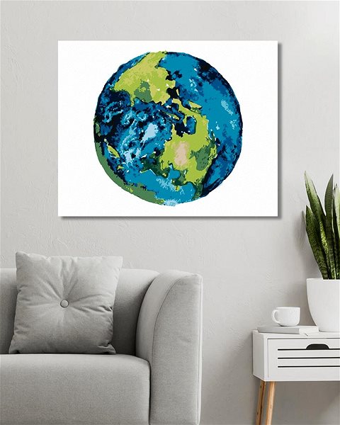 Maľovanie podľa čísel Planéta Zem, 80 × 100 cm, bez rámu a bez napnutia plátna ...