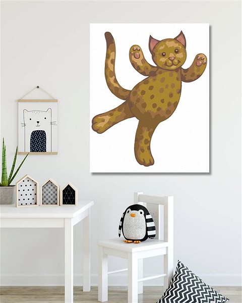 Maľovanie podľa čísel Plyšový jaguár (Sue Ellen Brown), 80 × 100 cm, plátno napnuté na rám ...