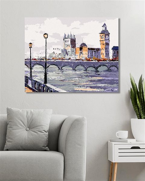 Maľovanie podľa čísel Pohľad na Londýn, 40 × 50 cm, plátno napnuté na rám ...