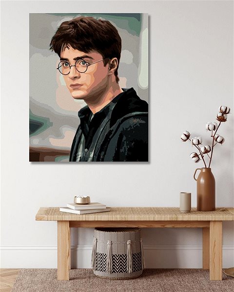 Maľovanie podľa čísel Portrét zahľadený Harry Potter, 40×50 cm, bez rámu a bez vypnutia plátna ...