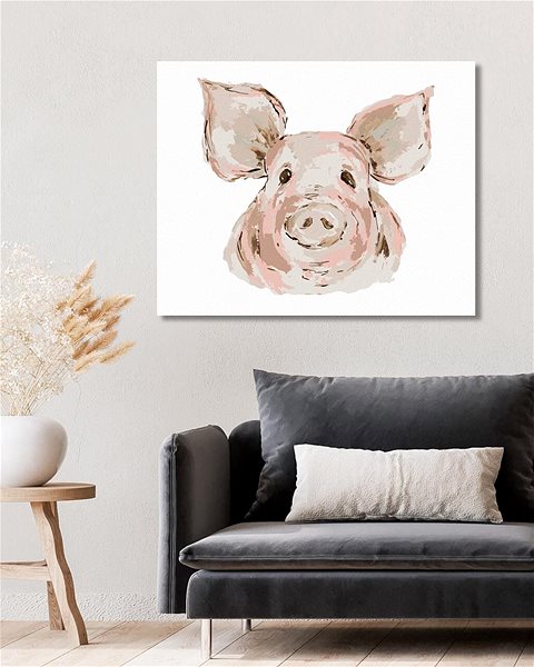 Maľovanie podľa čísel Prasa (Haley Bush), 40×50 cm, vypnuté plátno na rám ...