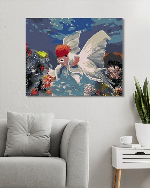 Maľovanie podľa čísel Ryba Červená čiapočka, 80 × 100 cm, bez rámu a bez napnutia plátna ...