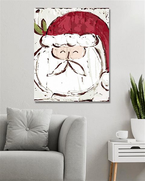 Maľovanie podľa čísel Santa (Haley Bush), 80 × 100 cm, bez rámu a bez napnutia plátna ...