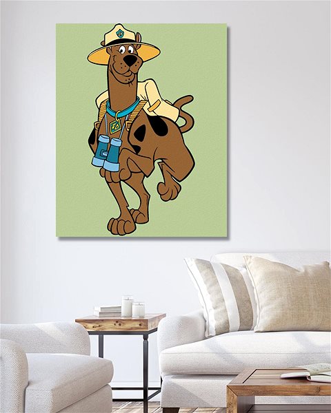 Maľovanie podľa čísel Scooby ranger (Scooby Doo), 40 × 50 cm, bez rámu a bez napnutého plátna ...