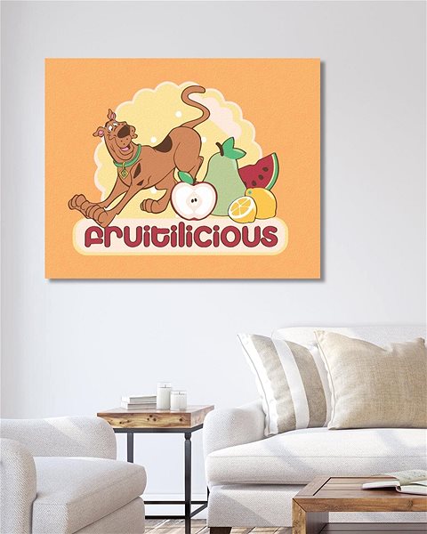 Maľovanie podľa čísel Scooby s ovocím (Scooby Doo), 40×50 cm, vypnuté plátno na rám ...