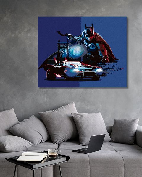 Maľovanie podľa čísel The Batman II, 40×50 cm, bez rámu a bez vypnutia plátna ...