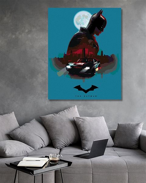 Maľovanie podľa čísel The Batman, 40×50 cm, bez rámu a bez vypnutí plátna ...