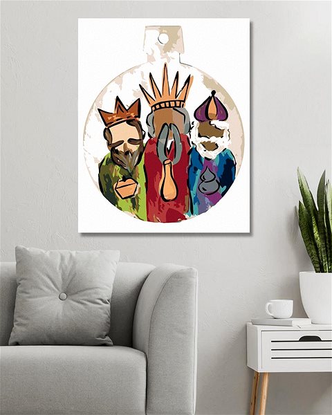 Maľovanie podľa čísel Traja králi (Haley Bush), 40×50 cm, vypnuté plátno na rám ...