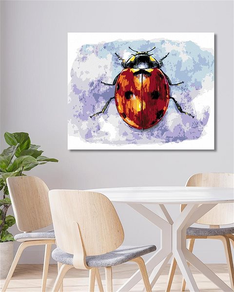 Maľovanie podľa čísel Veľká lienka, 80 × 100 cm, plátno napnuté na rám ...