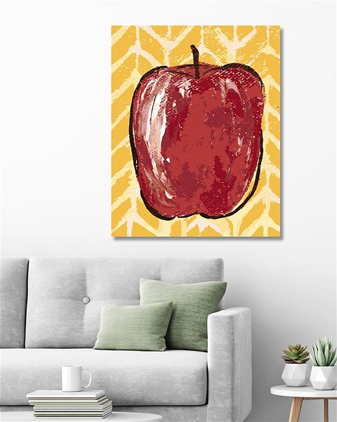 Maľovanie podľa čísel Zátišie jablko II (Haley Bush), 80 × 100 cm, bez rámu a bez napnutia plátna ...