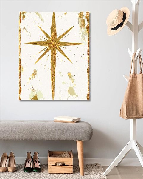 Maľovanie podľa čísel Zlatá hviezda (Haley Bush), 80 × 100 cm, bez rámu a bez napnutia plátna ...