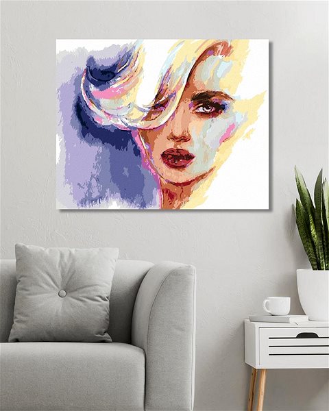 Maľovanie podľa čísel Žena s blonďavými vlasmi, 40×50 cm, vypnuté plátno na rám ...