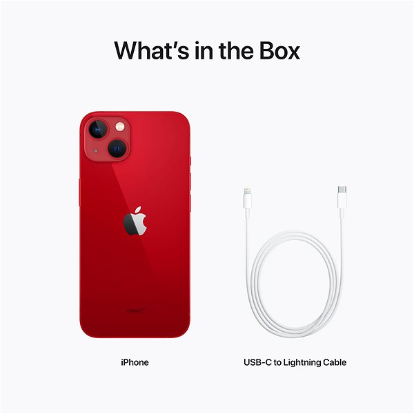 Mobilný telefón iPhone 13 Mini 256 GB červený Príslušenstvo