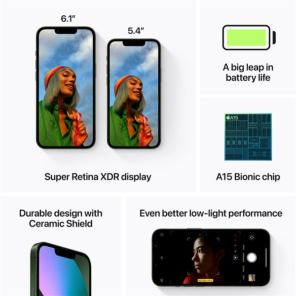 Handy iPhone 13 mini 256GB Grün ...