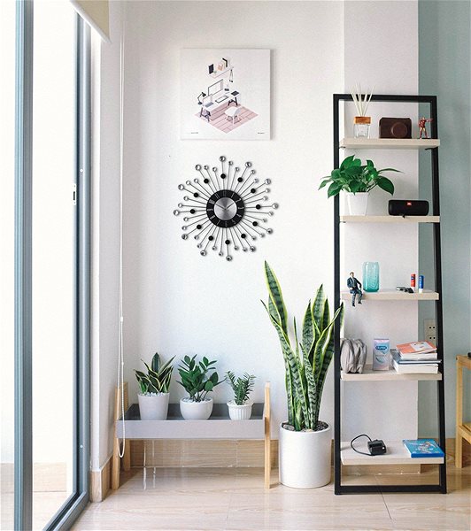 Wall Clock Home Styling Collection Wall Clock STONES 43 cm black ...