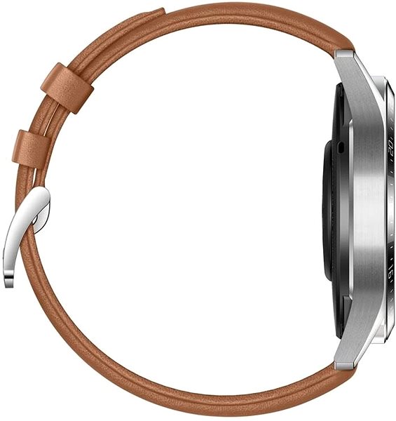 Smart Watch Huawei Watch GT 2 Brown Leather Strap Lateral view