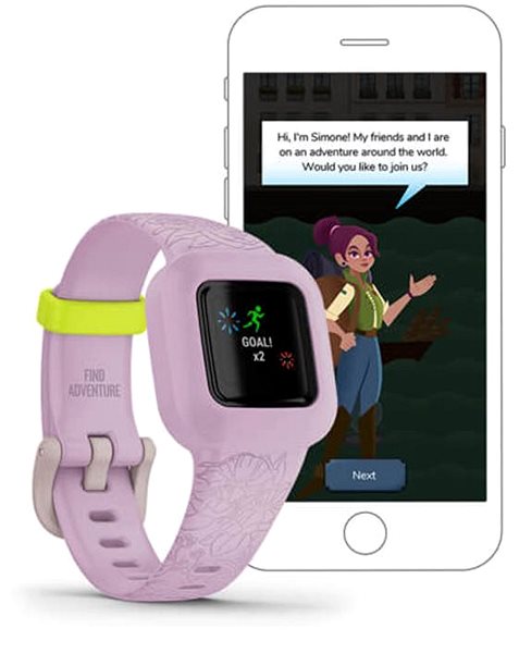 Fitnesstracker Garmin Vivofit Junior3 Pink Mermale/Technologie