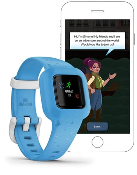Fitness Tracker Garmin vívofit junior3 Blue Features/technology