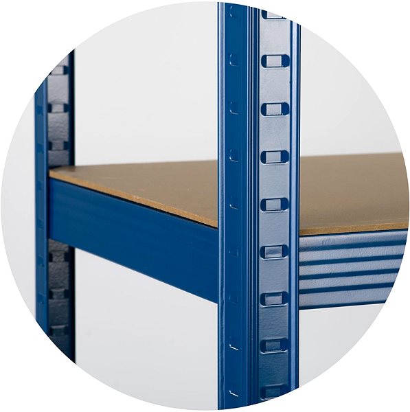 Shelving Unit Humberg Metal storage rack 180 × 90 × 30 cm blue ...
