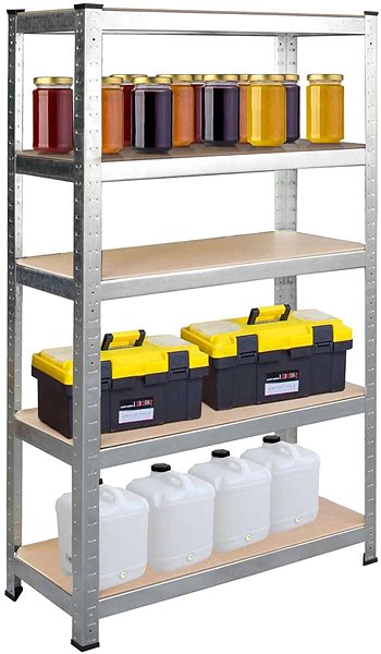 Shelving Unit Humberg Metal shelf 180 × 90 × 40 cm 4846 ...