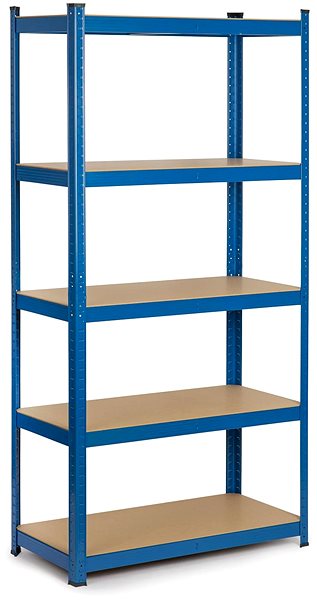 Shelving Unit Humberg Metal storage shelf 180 × 90 × 40 cm blue ...