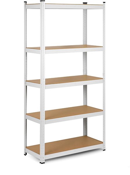 Shelving Unit Humberg Metal storage shelf 180 × 90 × 40 cm white ...