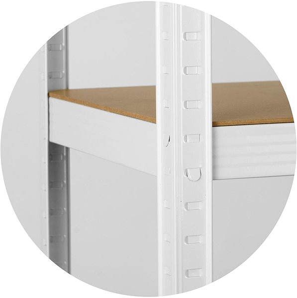 Shelving Unit Humberg Metal storage shelf 180 × 90 × 40 cm white ...