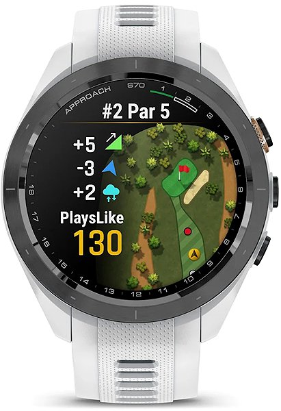 Smart Watch Garmin Approach S70 42mm fekete kerámia, fehér szíjjal ...