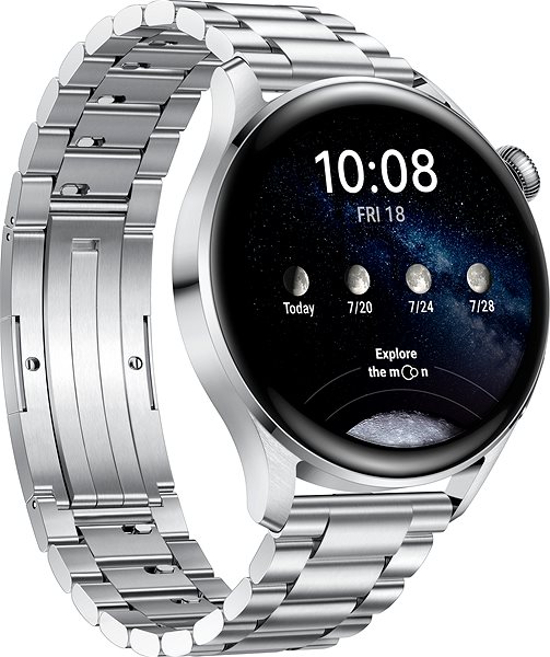 Okosóra Huawei Watch 3 Silver Oldalnézet