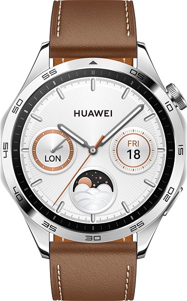 Smart hodinky Huawei Watch GT 4 46 mm Brown Leather Strap ...